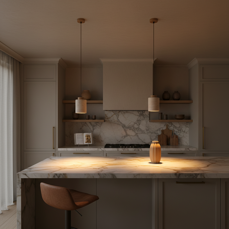 Petra Travertine Pendant Light