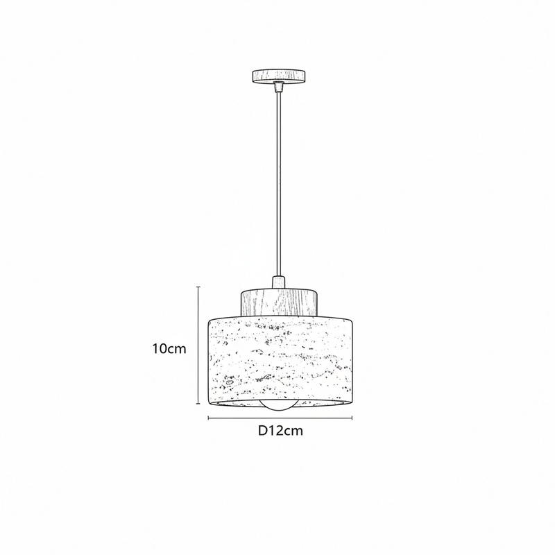 Petra Travertine Pendant Light