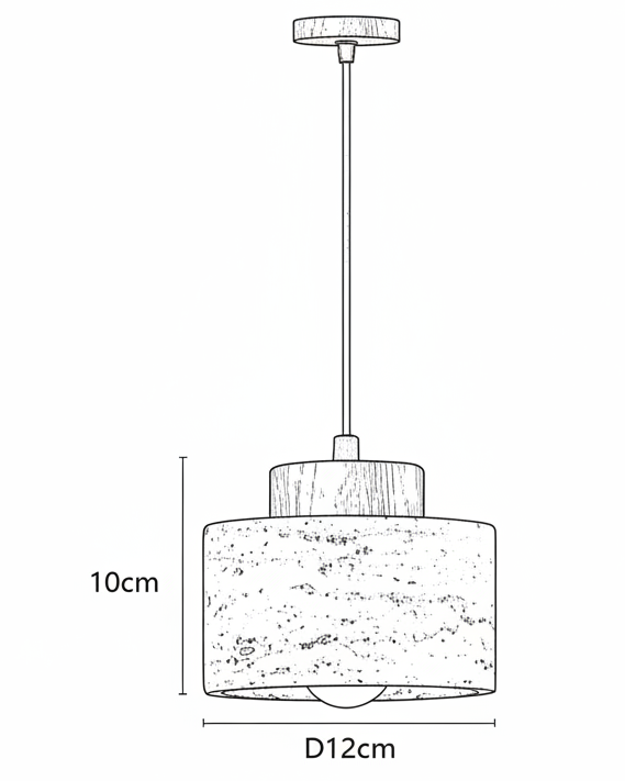 Petra Travertine Pendant Light