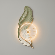 Zaevia Plume Sculptural LED Wall Lamp | Modern Backlit Ambient Timepiece - Wall Light | Zaevia