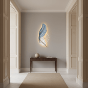 Zaevia Plume Sculptural LED Wall Lamp | Modern Backlit Ambient Timepiece - Wall Light | Zaevia