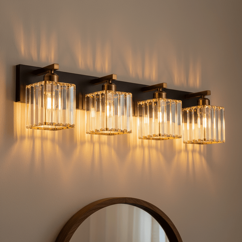 Prism Crystal Bar Vanity Light - Lighting > Wall Lights > Bathroom Vanity Lights > Multi-Light Vanity Lights | Zaevia