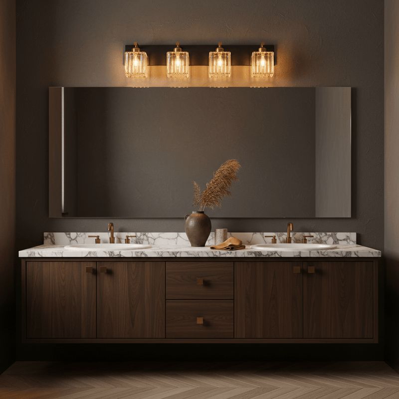 Prism Crystal Bar Vanity Light - Lighting > Wall Lights > Bathroom Vanity Lights > Multi-Light Vanity Lights | Zaevia