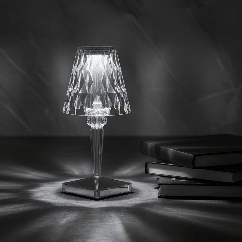 Zaevia Lucent Prism Cordless Crystal Table Lamp - Table lamp | Zaevia