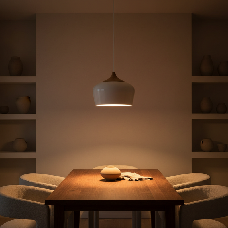 Sora Nordic Wood Accent Minimalist Pendant Light