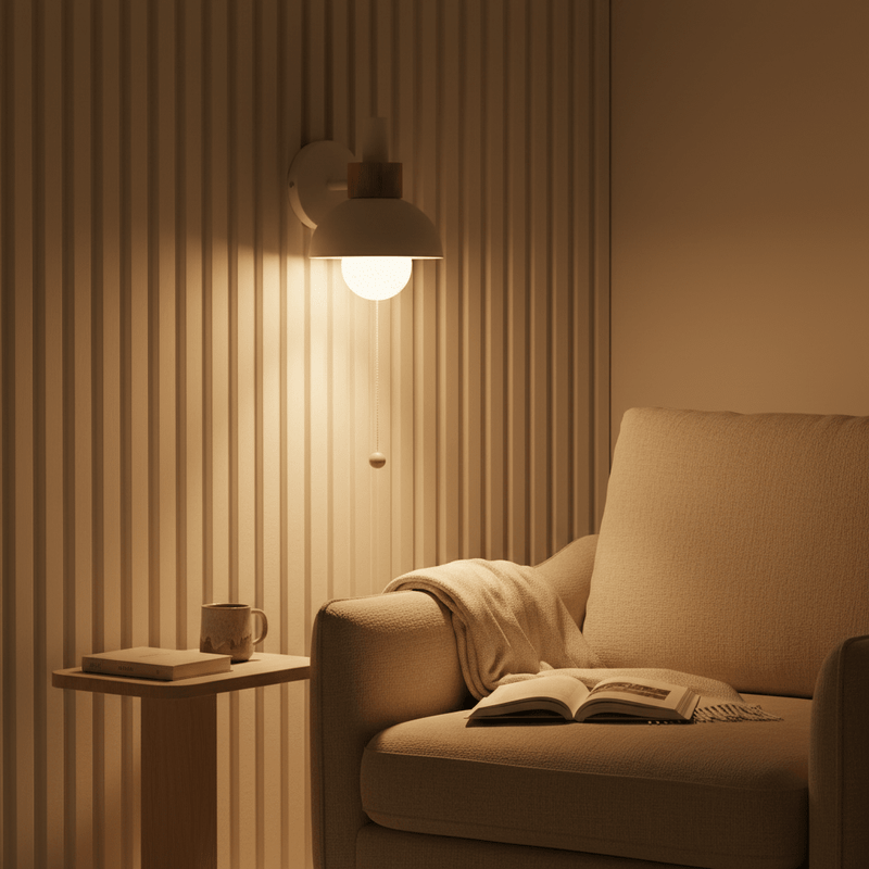 Zaevia Aero Dome: Pull Chain Wall Sconce - Wall Lamp | Zaevia