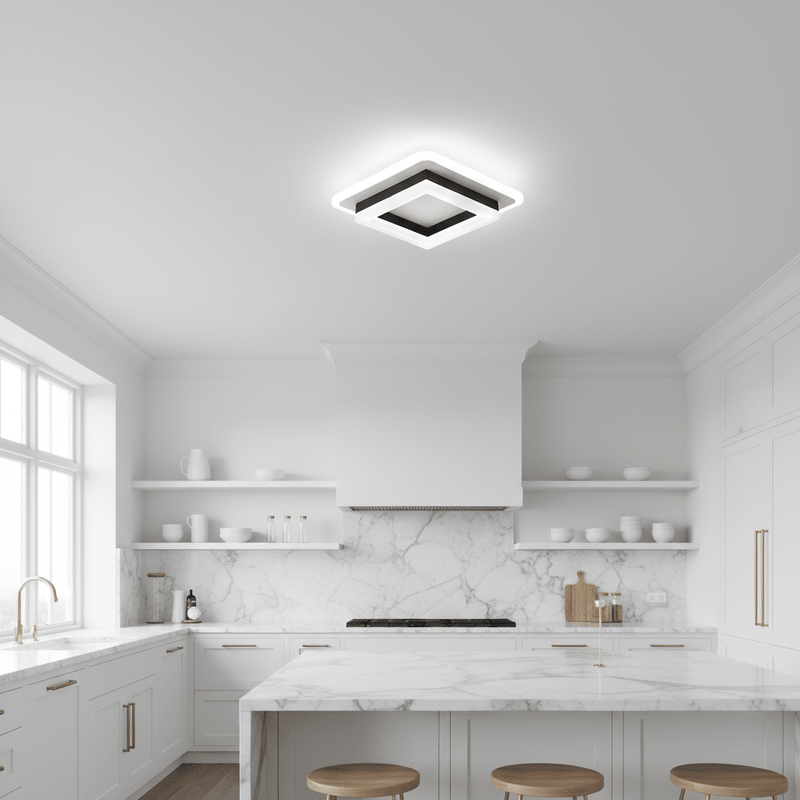 Quadra Geometric Minimalist Ceiling Light - Ceiling Light | Zaevia