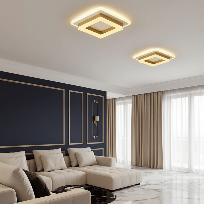 Quadra Geometric Minimalist Ceiling Light - Ceiling Light | Zaevia
