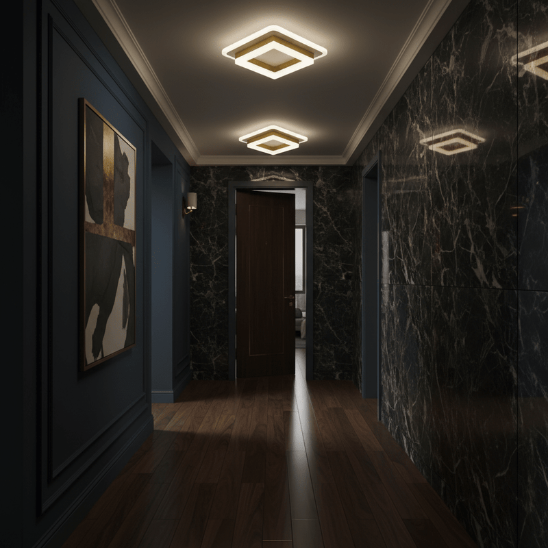 Quadra Geometric Minimalist Ceiling Light - Ceiling Light | Zaevia