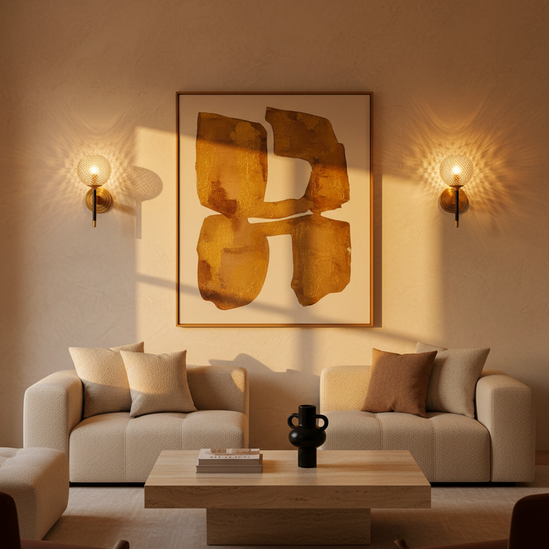 Quilted Glass Globe Wall Sconce