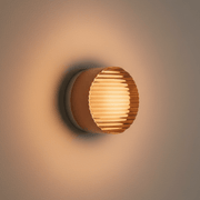 Fluted Wave Round Wall Sconce - Wall Light | Zaevia