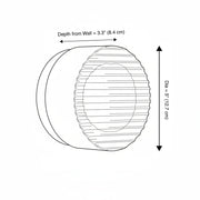 Fluted Wave Round Wall Sconce - Wall Light | Zaevia
