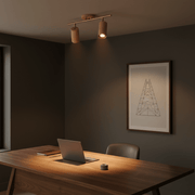 Zaevia Rowan: Nordic Timber Adjustable Triple - Spot Ceiling Light - Ceiling Light | Zaevia