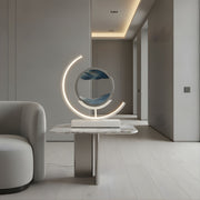 Zaevia Sand Art Arc Table Lamp Dimmable Integrated LED Modern Kinetic Desk Light - Table lamp | Zaevia