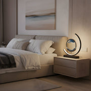 Zaevia Sand Art Arc Table Lamp Dimmable Integrated LED Modern Kinetic Desk Light - Table lamp | Zaevia