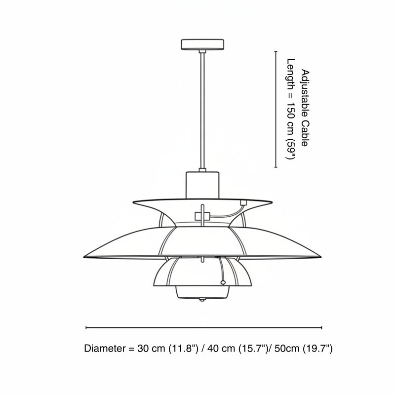 Zaevia Sereno Nordic Multi - Tier Pendant Light - Pendant Light | Zaevia