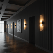 Zaevia Serenova Alabaster Capsule Wall Sconce | Modern Luxury Slim Geometric Light - Wall Light | Zaevia