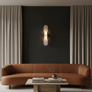 Zaevia Serenova Alabaster Capsule Wall Sconce | Modern Luxury Slim Geometric Light - Wall Light | Zaevia