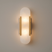 Zaevia Serenova Alabaster Capsule Wall Sconce | Modern Luxury Slim Geometric Light - Wall Light | Zaevia