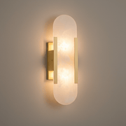 Zaevia Serenova Alabaster Capsule Wall Sconce | Modern Luxury Slim Geometric Light - Wall Light | Zaevia