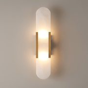 Zaevia Serenova Alabaster Capsule Wall Sconce | Modern Luxury Slim Geometric Light - Wall Light | Zaevia
