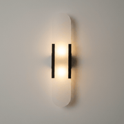 Zaevia Serenova Alabaster Capsule Wall Sconce | Modern Luxury Slim Geometric Light - Wall Light | Zaevia