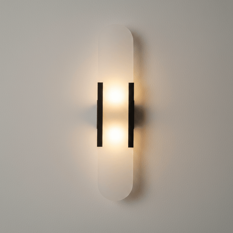 Zaevia Serenova Alabaster Capsule Wall Sconce | Modern Luxury Slim Geometric Light - Wall Light | Zaevia