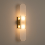 Zaevia Serenova Alabaster Capsule Wall Sconce | Modern Luxury Slim Geometric Light - Wall Light | Zaevia