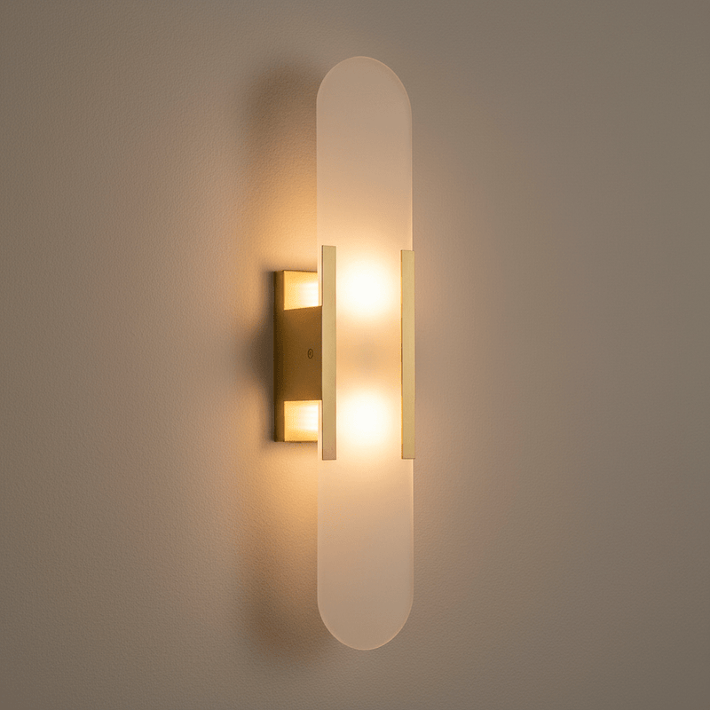 Zaevia Serenova Alabaster Capsule Wall Sconce | Modern Luxury Slim Geometric Light - Wall Light | Zaevia