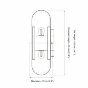 Zaevia Serenova Alabaster Capsule Wall Sconce | Modern Luxury Slim Geometric Light - Wall Light | Zaevia