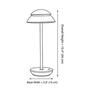 Zaevia Silas Rechargeable LED Table Lamp: Touch Control Minimalist Light - Lighting > Table & Floor Lamps > Table Lamps > Designer Table Lamps | Zaevia