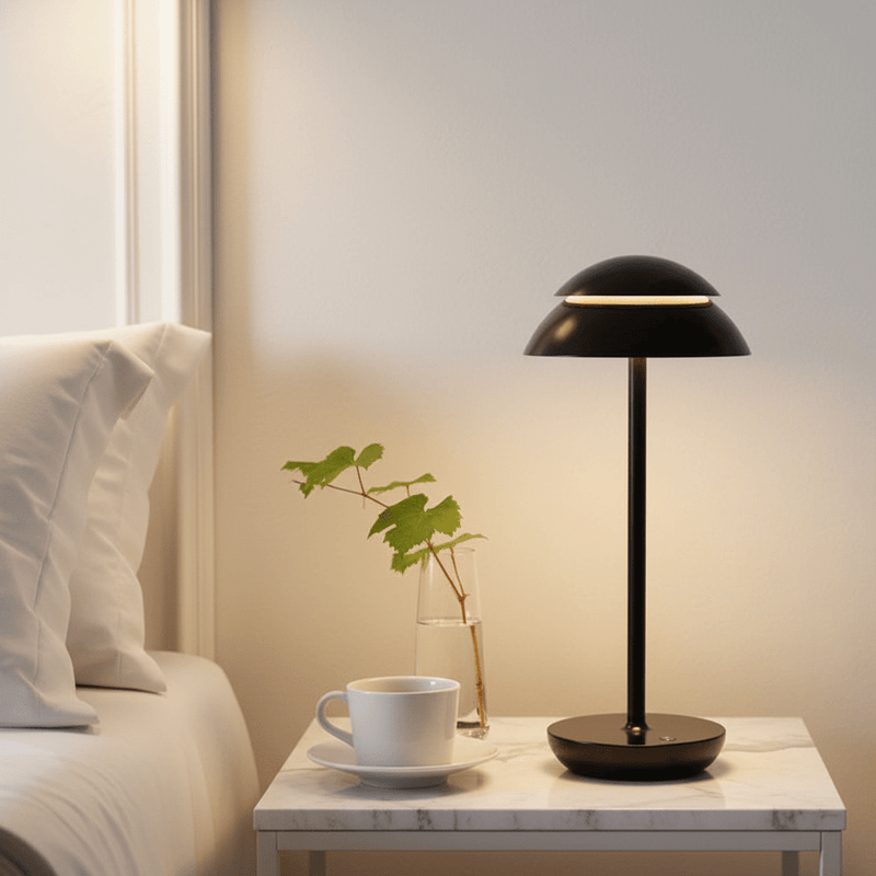 Zaevia Silas Rechargeable LED Table Lamp: Touch Control Minimalist Light - Lighting > Table & Floor Lamps > Table Lamps > Designer Table Lamps | Zaevia