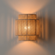 Zaevia Silas Woven Rattan Wall Sconce - Wall Light | Zaevia