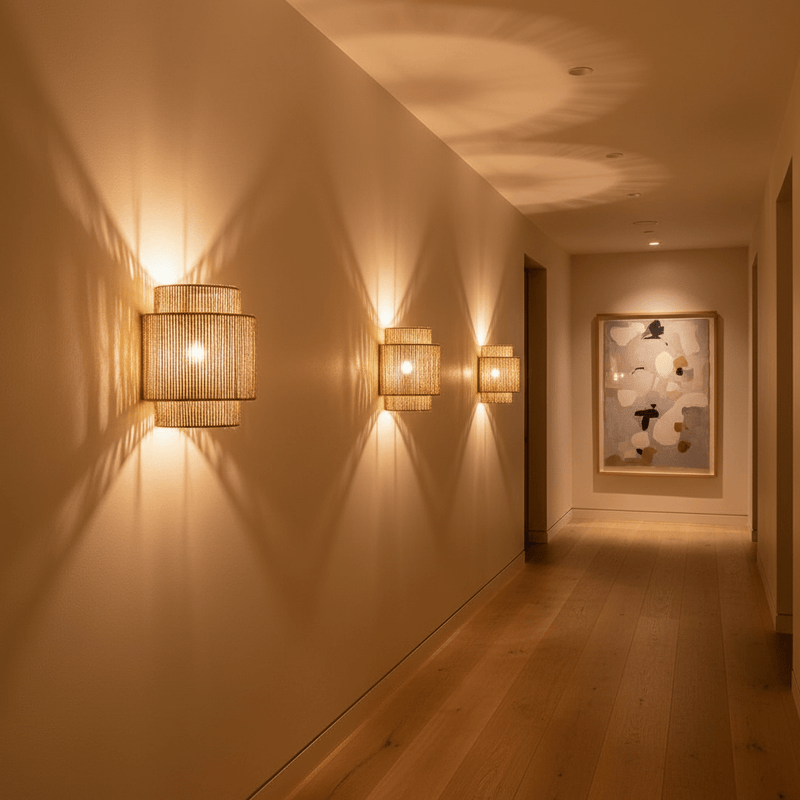 Zaevia Silas Woven Rattan Wall Sconce - Wall Light | Zaevia