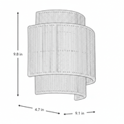 Zaevia Silas Woven Rattan Wall Sconce - Wall Light | Zaevia