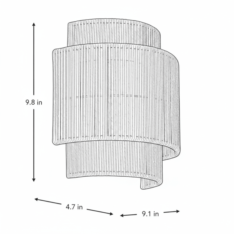Zaevia Silas Woven Rattan Wall Sconce - Wall Light | Zaevia