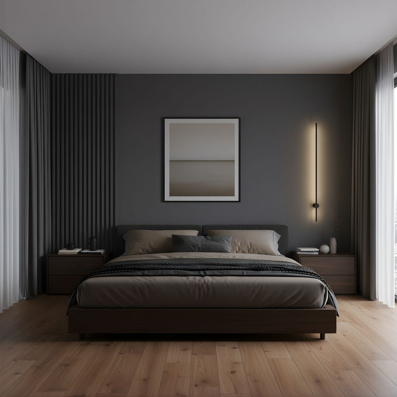 Zaevia Single Sided Linear Bar Wall Sconce Integrated LED Hardwired Minimalist Architectural Light - Wall Lamp | Zaevia