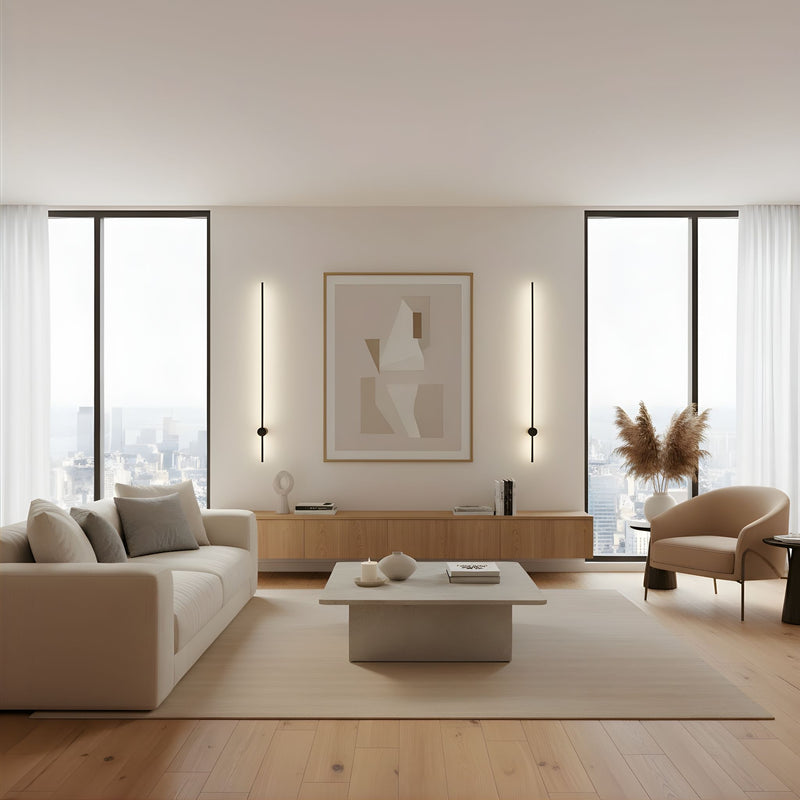 Zaevia Single Sided Linear Bar Wall Sconce Integrated LED Hardwired Minimalist Architectural Light - Wall Lamp | Zaevia