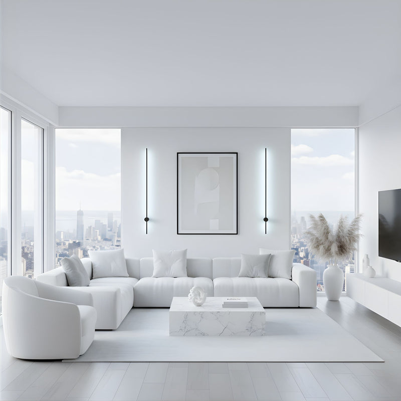 Zaevia Single Sided Linear Bar Wall Sconce Integrated LED Hardwired Minimalist Architectural Light - Wall Lamp | Zaevia