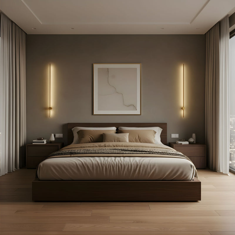 Zaevia Single Sided Linear Bar Wall Sconce Integrated LED Hardwired Minimalist Architectural Light - Wall Lamp | Zaevia