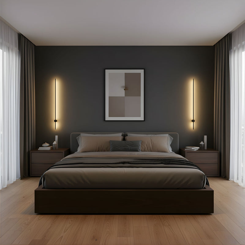 Zaevia Single Sided Linear Bar Wall Sconce Integrated LED Hardwired Minimalist Architectural Light - Wall Lamp | Zaevia