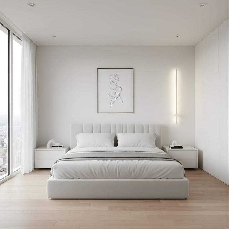 Zaevia Single Sided Linear Bar Wall Sconce Integrated LED Hardwired Minimalist Architectural Light - Wall Lamp | Zaevia