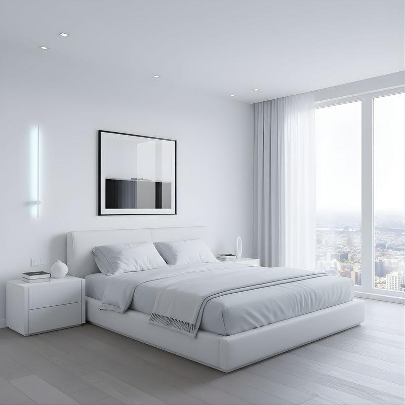Zaevia Single Sided Linear Bar Wall Sconce Integrated LED Hardwired Minimalist Architectural Light - Wall Lamp | Zaevia