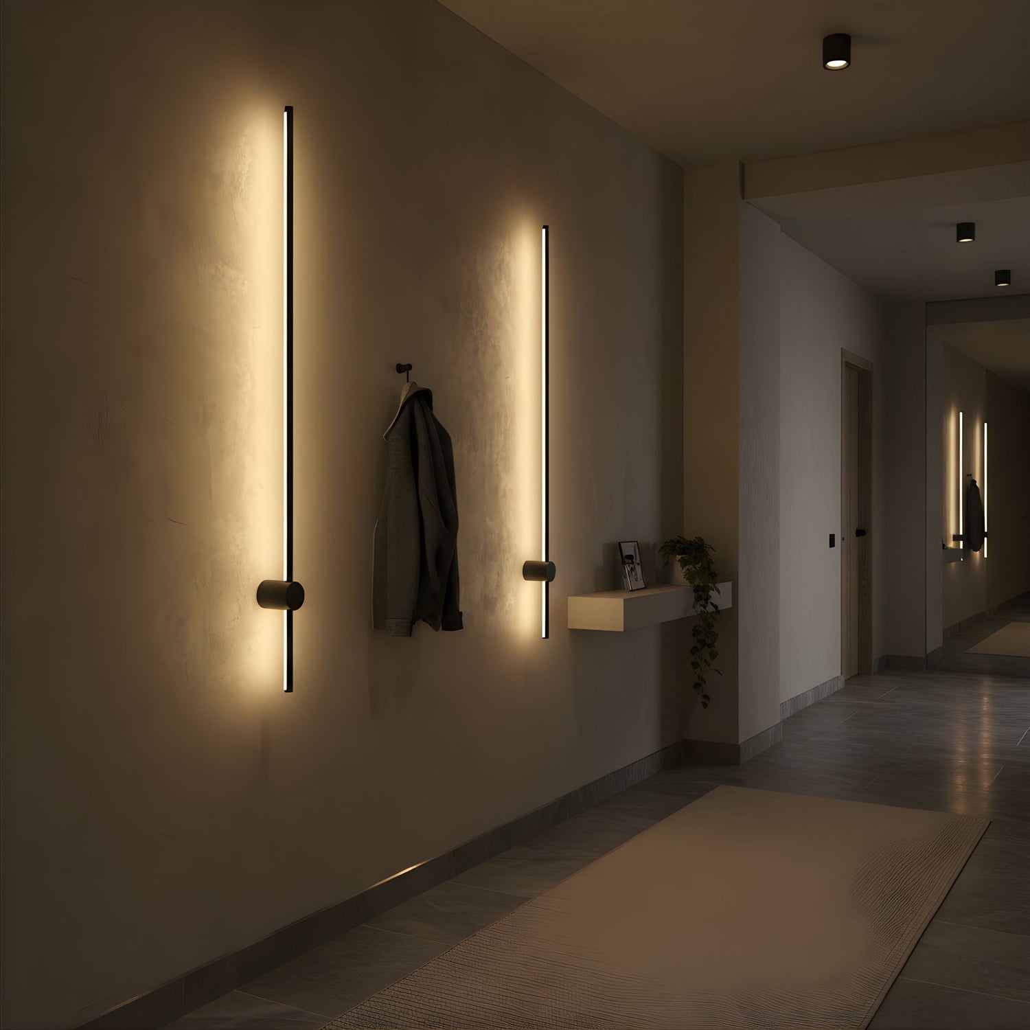 Zaevia Single Sided Linear Bar Wall Sconce Integrated LED Hardwired Minimalist Architectural Light - Wall Lamp | Zaevia