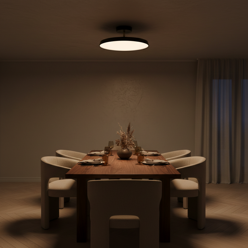Sleek Disc LED Semi-Flush Mount Ceiling Light