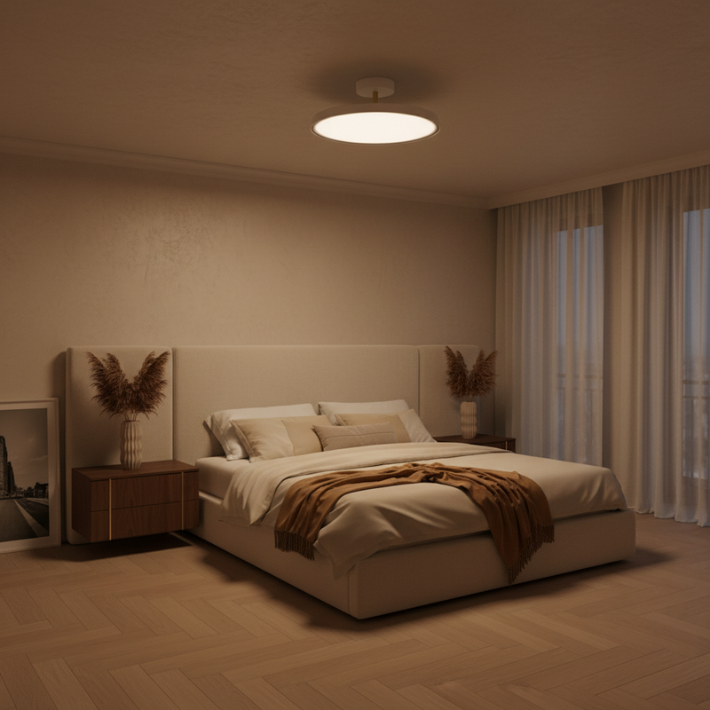 Sleek Disc LED Semi-Flush Mount Ceiling Light