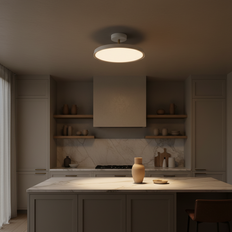 Sleek Disc LED Semi-Flush Mount Ceiling Light