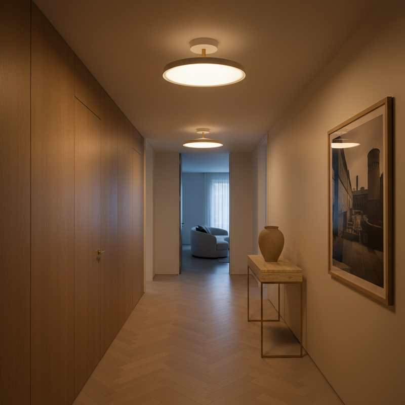 Sleek Disc LED Semi-Flush Mount Ceiling Light