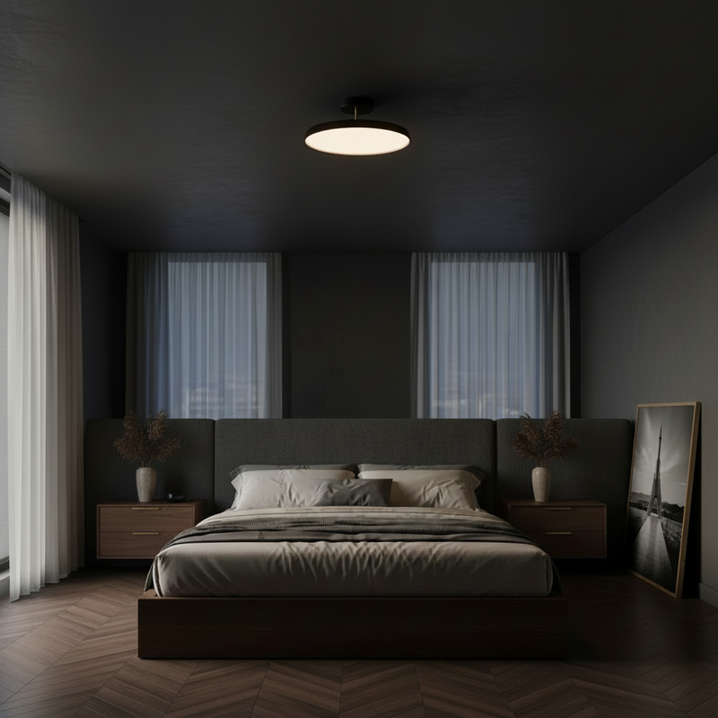 Sleek Disc LED Semi-Flush Mount Ceiling Light