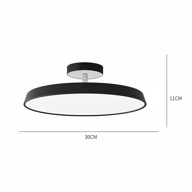 Sleek Disc LED Semi-Flush Mount Ceiling Light